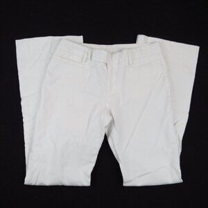 Gap Pants White Bootcut Women's size 2R Flat Front Trousers Chino